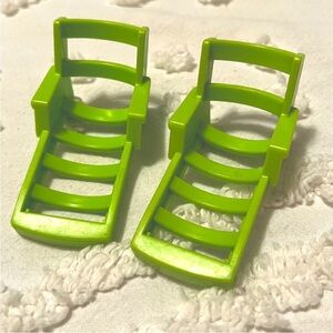 Fisher-Price Lime Green Little People loungers